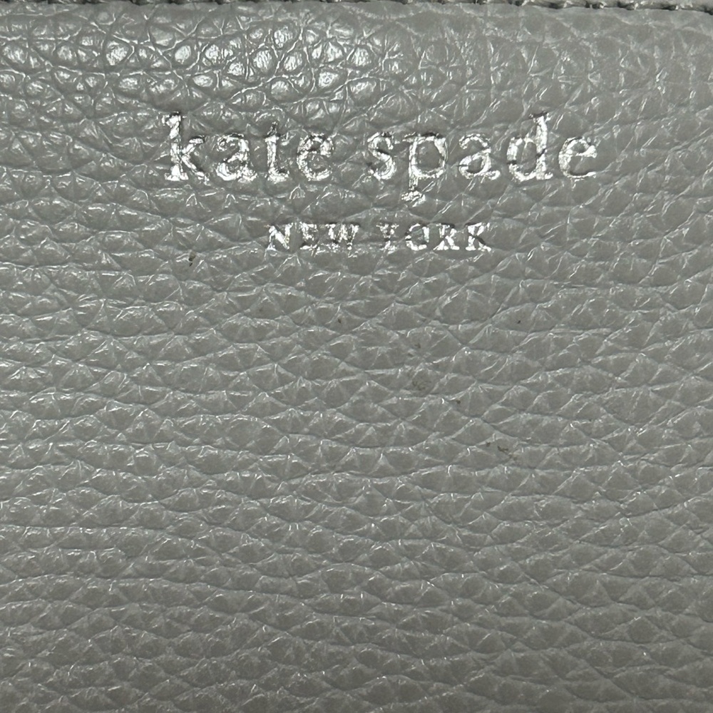 Kate Spade New York Gray Leather Wallet Approx. 7 x 3.5 - Picture 6 of 12